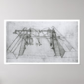 Kanaalbouwmachine, Leonardo da Vinci Poster (Voorkant)