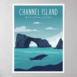 Kanaaleiland Nationaal Park Californië Reizen Poster