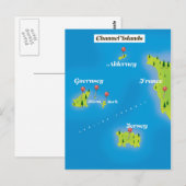 Kanaaleilanden Kaart poster. (Voorkant / Achterkant)