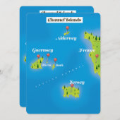 Kanaaleilanden Kaart poster. (Voorkant / Achterkant)