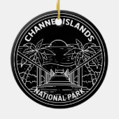 Kanaaleilanden Nationaal Park California Monoline Keramisch Ornament (Achterkant)