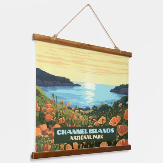 Kanaaleilanden Nationaal Park Californische smokke Hangend Wandkleed (Gebogen)