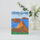 Kanaaleilanden Nationaal Park Californische Vintag Briefkaart (Staand voorkant)