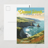Kanaaleilanden Nationaal Park Illustratie Reizen Briefkaart (Voorkant / Achterkant)