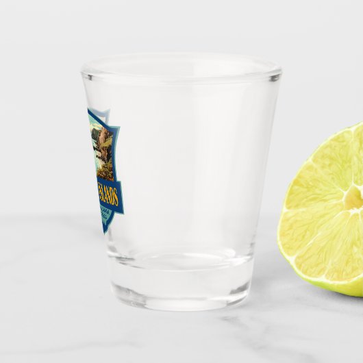 Kanaaleilanden Nationaal Park Illustratie Reizen Shot Glas (Rechts)