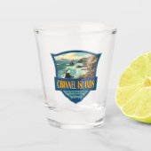Kanaaleilanden Nationaal Park Illustratie Reizen Shot Glas (Voorkant)