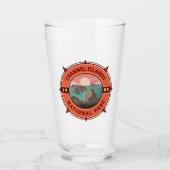 Kanaaleilanden Nationaal Park Retro Compass Emblee Glas (Voorkant)