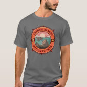 Kanaaleilanden Nationaal Park Retro Compass Emblee T-shirt (Voorkant)