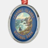 Kanaaleilanden Nationaal Park Retro Distress Art Metalen Ornament (Links)