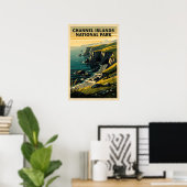 Kanaaleilanden Nationaal Park Retro Poster (Thuiskantoor)