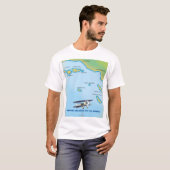 Kanaaleilanden van Californische kaart T-shirt (Voorkant volledig)