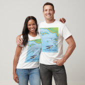 Kanaaleilanden van Californische kaart T-shirt (Unisex)