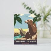 Kanaaleilanden, Zee Lion, Reizen Briefkaart (Staand voorkant)