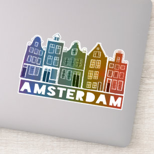 Kanaalhuis Amsterdam RegenboogHolland Nederlands R Sticker