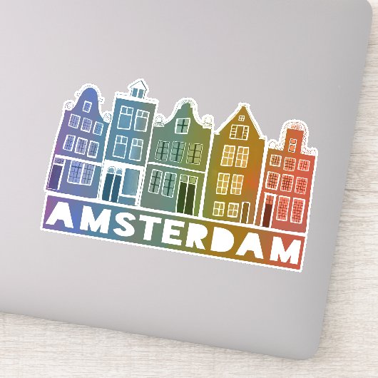 Kanaalhuis Amsterdam RegenboogHolland Nederlands R Sticker (Detail)