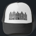 Kanaalhuis Black Amsterdam Holland Dutch Travel Trucker Pet<br><div class="desc">Show je liefde voor Holland met dit mooie,  griezelige Amsterdam,  dat patroonkunst t-shirt. Maakt een geweldig verjaardagsgeschenk! U kunt het aanpassen en de tekst toevoegen of ook veranderen. Bekijk mijn winkel voor veel meer kleuren en patronen! En meer overeenkomende objecten zoals tassen,  t - shirts,  stickers en mokken.</div>