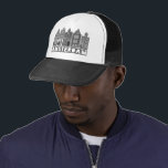 Kanaalhuis Black Amsterdam Holland Dutch Travel Trucker Pet<br><div class="desc">Show je liefde voor Holland met dit mooie,  griezelige Amsterdam,  dat patroonkunst t-shirt. Maakt een geweldig verjaardagsgeschenk! U kunt het aanpassen en de tekst toevoegen of ook veranderen. Bekijk mijn winkel voor veel meer kleuren en patronen! En meer overeenkomende objecten zoals tassen,  t - shirts,  stickers en mokken.</div>