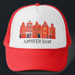 Kanaalhuis Row Amsterdam Holland Nederlands reizen Trucker Pet<br><div class="desc">Show je liefde voor Holland met dit mooie,  griezelige Amsterdam,  dat patroonkunst t-shirt. Maakt een geweldig verjaardagsgeschenk! U kunt het aanpassen en de tekst toevoegen of ook veranderen. Bekijk mijn winkel voor veel meer kleuren en patronen! En meer overeenkomende objecten zoals tassen,  t - shirts,  stickers en mokken.</div>