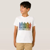 Kanaalhuis Row Amsterdam Holland Nederlands T-shirt (Voorkant volledig)
