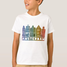 Kanaalhuis Row Amsterdam Holland Nederlands T-shirt