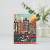 Kanaalhuizen Amsterdam Briefkaart (Staand voorkant)