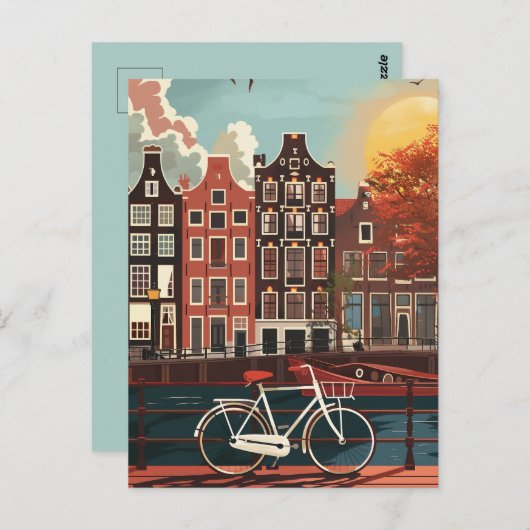 Kanaalhuizen Amsterdam Briefkaart (Voorkant / Achterkant)