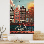 Kanaalhuizen Amsterdam Poster (Keuken)