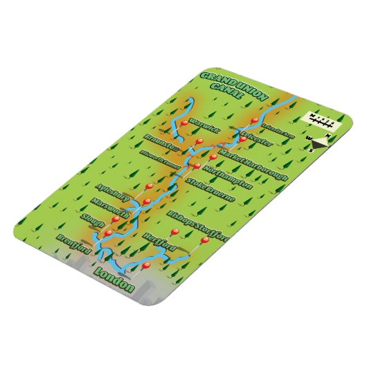 Kanaalkaart van de Grote Unie Magneet (Linkerzijde)