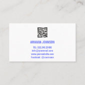 KANAALNAAM JE TUBER LOGO QR CODE BLAUW WIT VISITEKAARTJE (Achterkant)