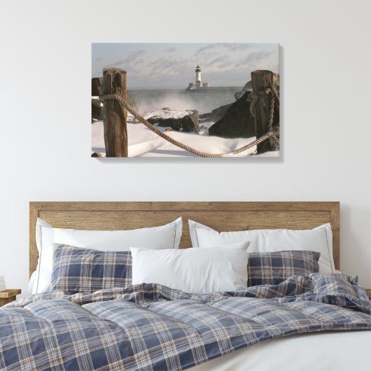 Kanaalpark vuurtoren canvas afdruk (Insitu (Slaapkamer))