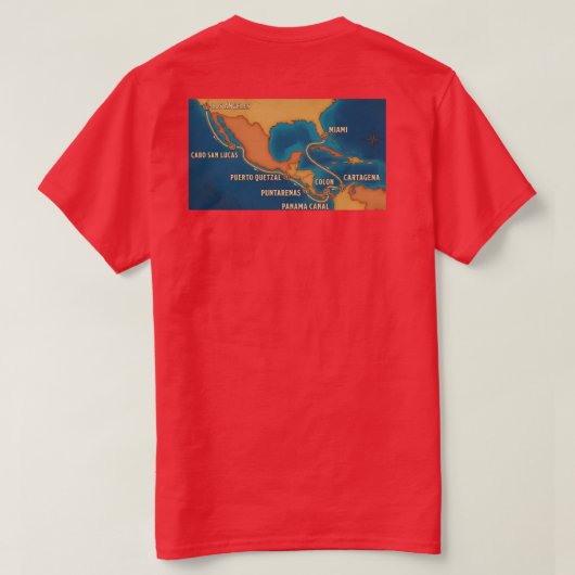 Kanaalroutekaart T-shirt (Design achterkant)