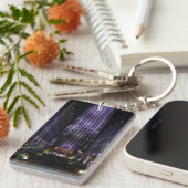 Kanaaltuinen Rockefeller Center NYC Foto Sleutelhanger (Voorkant Rechts)