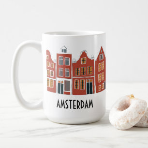 Kanaalwoningen Row Amsterdam Holland Nederlands Re Koffiemok