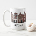 Kanaalwoningen Row Amsterdam Holland Nederlands Re Koffiemok<br><div class="desc">Decoreer je keuken met deze mooie Amsterdam-mok. U kunt het aanpassen en tekst ook toevoegen. Verander de woorden "Amsterdam" in een naam of een ander woord. Maakt een geweldig huishouden,  een verjaardag of een bruiloft cadeau! Bekijk mijn winkel voor veel meer kleuren en patronen!</div>
