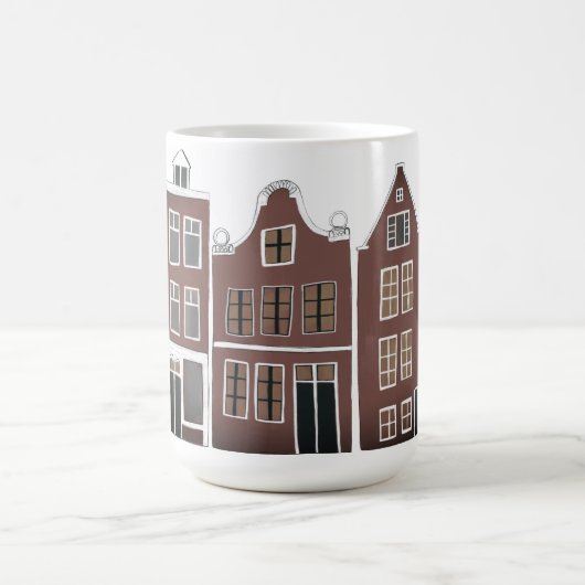 Kanaalwoningen Row Amsterdam Holland Nederlands Re Koffiemok (Center)