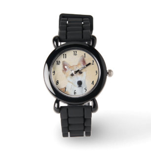 Kanaänhond Schilderij - Mooie Originele Hond Kunst Horloge