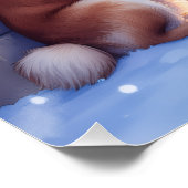 Kanaänhond Woestijn Steen Winter Kerst Kunst Perfect Poster (Hoek)