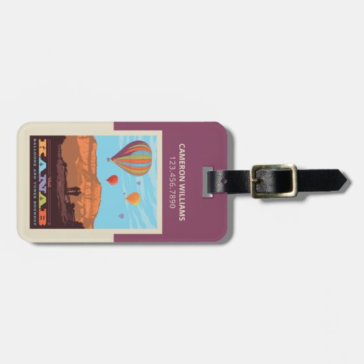 Kanab, Utah | Ballonnen en tunes Roundup Bagagelabel (Voorkant horizontaal)