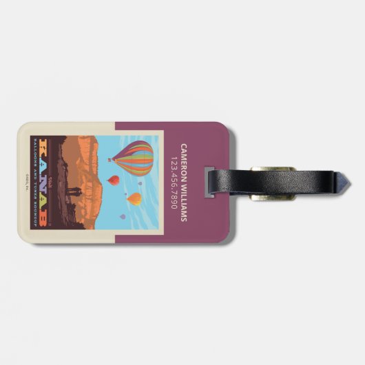 Kanab, Utah | Ballonnen en tunes Roundup Bagagelabel (Achterkant horizontaal)