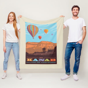Kanab, Utah   Ballonnen en tunes Roundup Fleece Deken