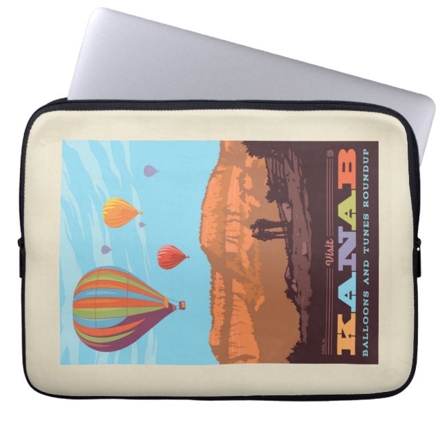 Kanab, Utah | Ballonnen en tunes Roundup Laptop Sleeve (Voorkant)