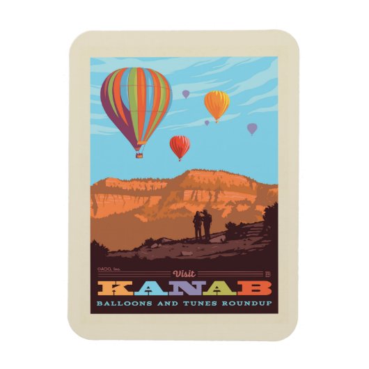 Kanab, Utah | Ballonnen en tunes Roundup Magneet (Verticaal)
