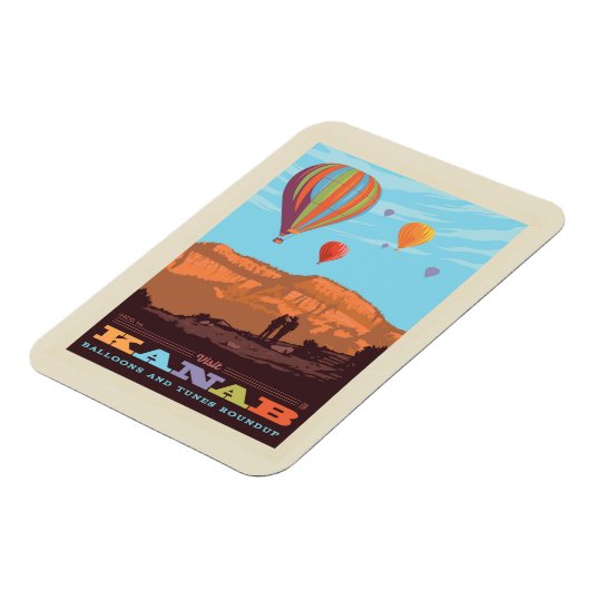 Kanab, Utah | Ballonnen en tunes Roundup Magneet (Linkerzijde)