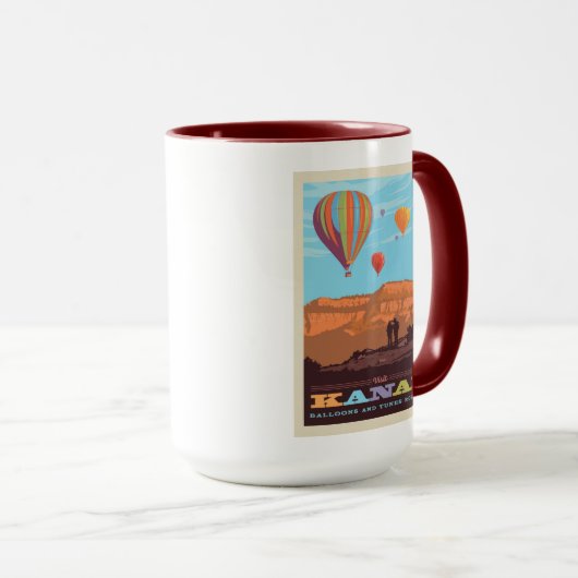 Kanab, Utah | Ballonnen en tunes Roundup Mok (Voorkant rechts)