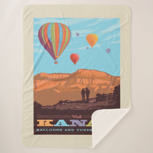 Kanab, Utah | Ballonnen en tunes Roundup Sherpa Deken (Voorkant)