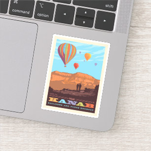 Kanab, Utah   Ballonnen en tunes Roundup Sticker