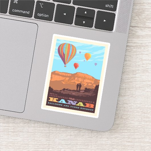 Kanab, Utah | Ballonnen en tunes Roundup Sticker (Detail)