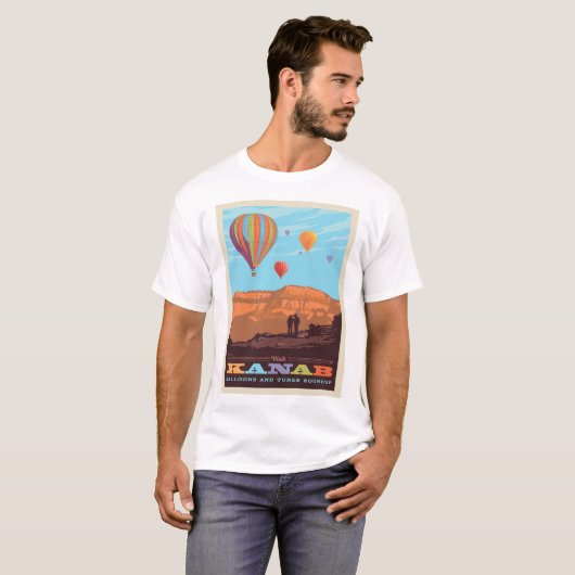 Kanab, Utah | Ballonnen en tunes Roundup T-shirt (Voorkant volledig)
