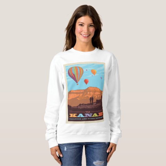 Kanab, Utah | Ballonnen en tunes Roundup Trui (Voorkant volledig)