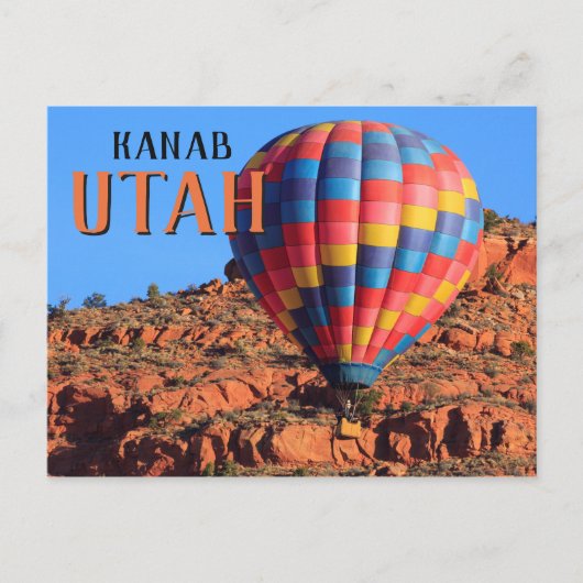Kanab Utah Hot Air ballon Briefkaart (Voorkant)